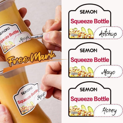 Condiment squeeze spray bottle