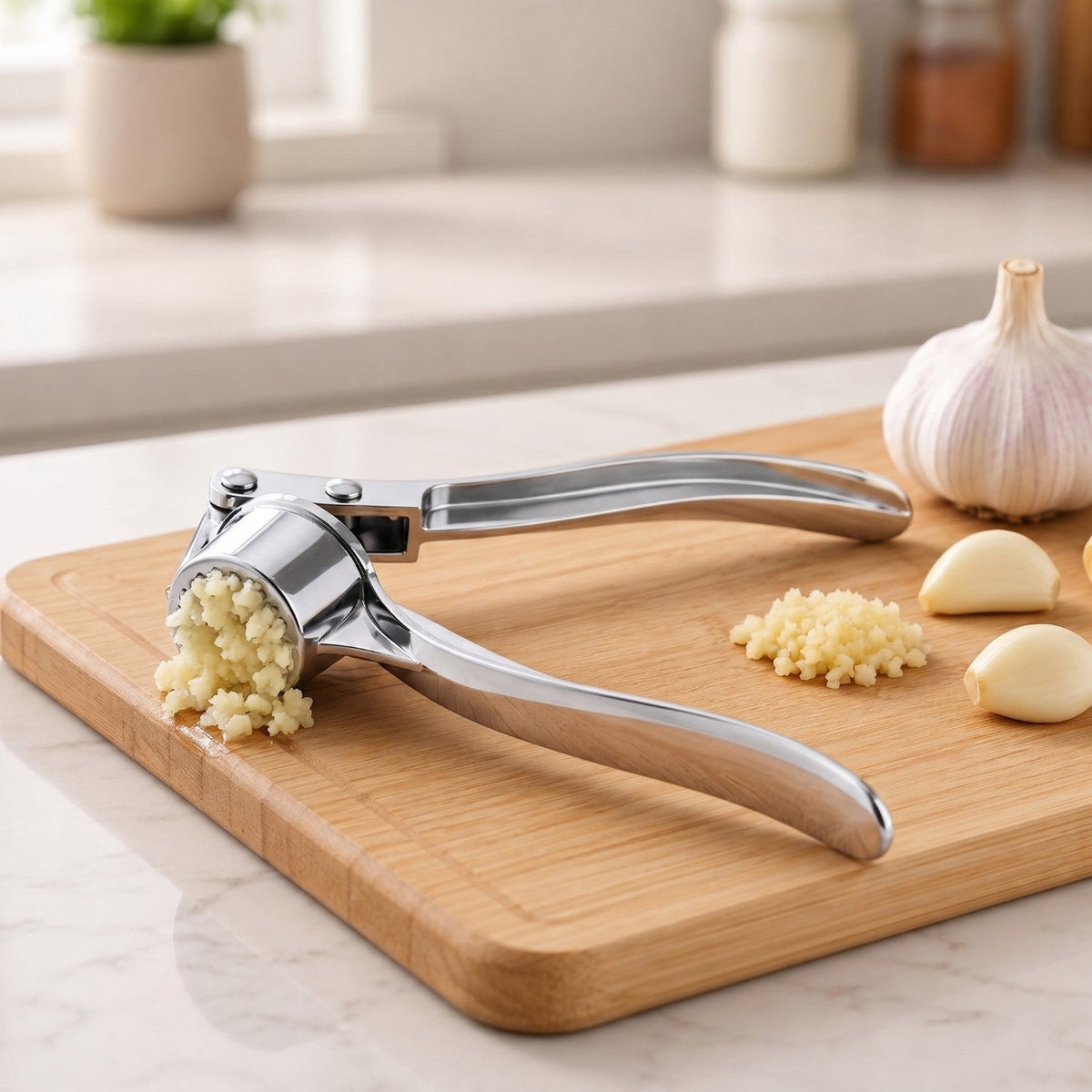 Stainless Steel Garlic Crusher Press