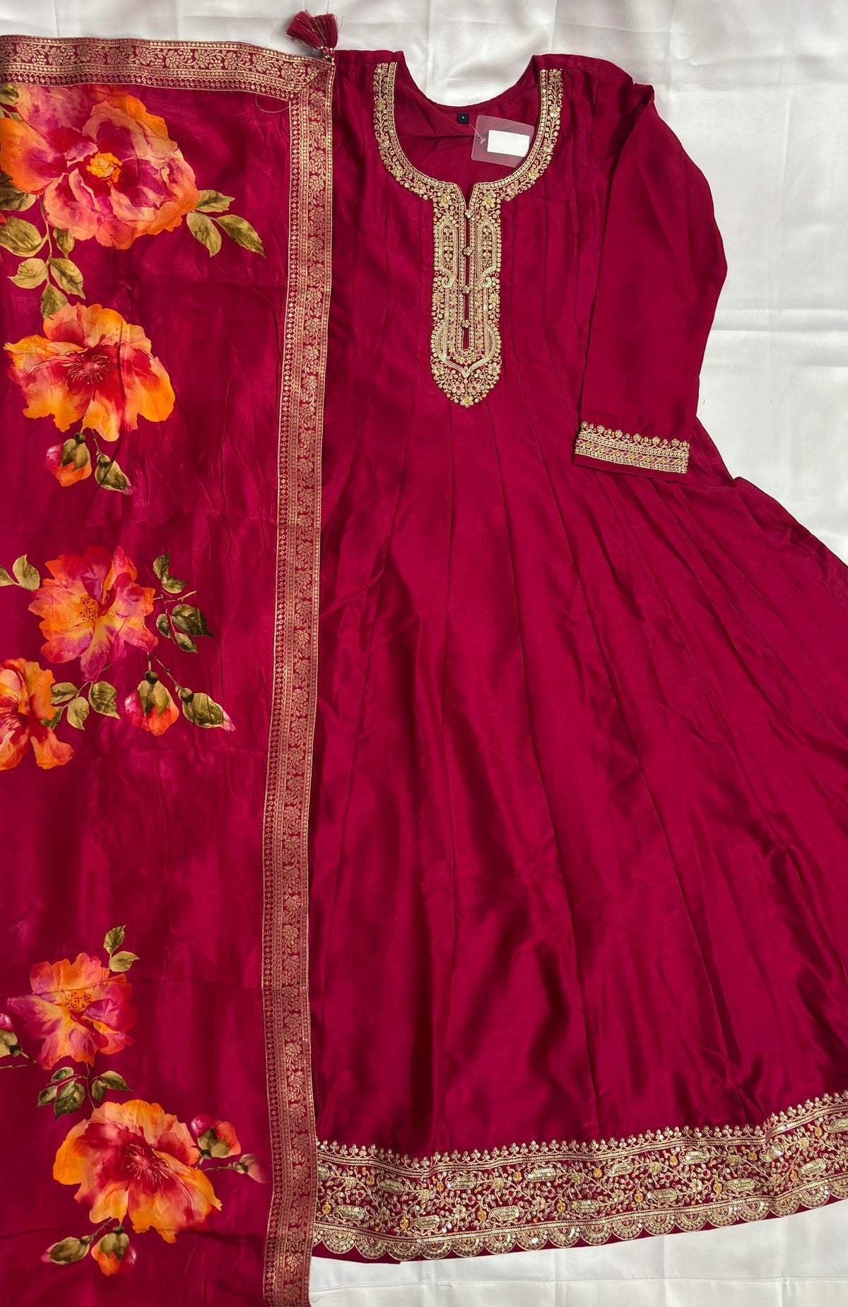 Dola Silk Party wear Frock Suit