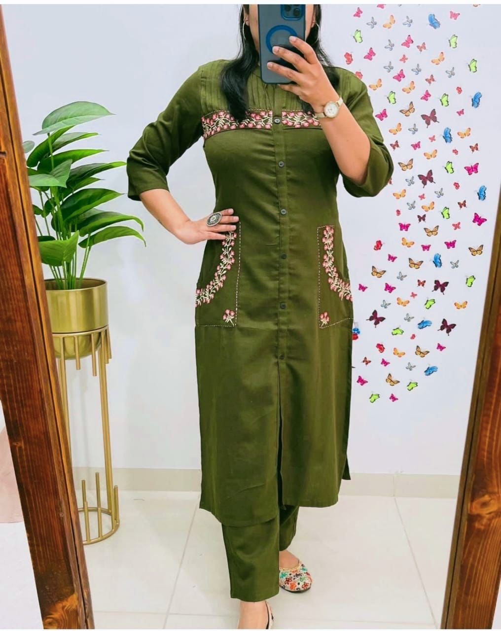 Amayra Cotton Flex Green kurta Set