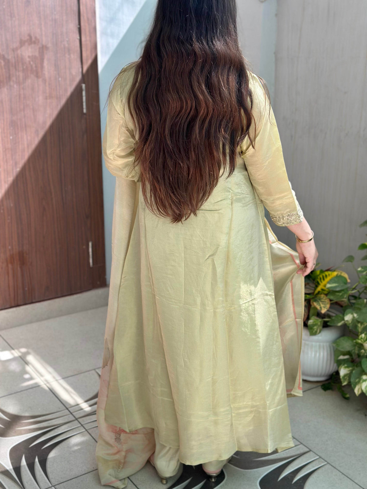 Modal Shimmer Silk Suit