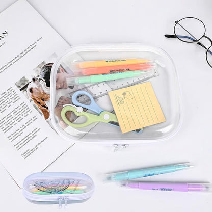 Clear Hard Shell Zipper Case 3PCS