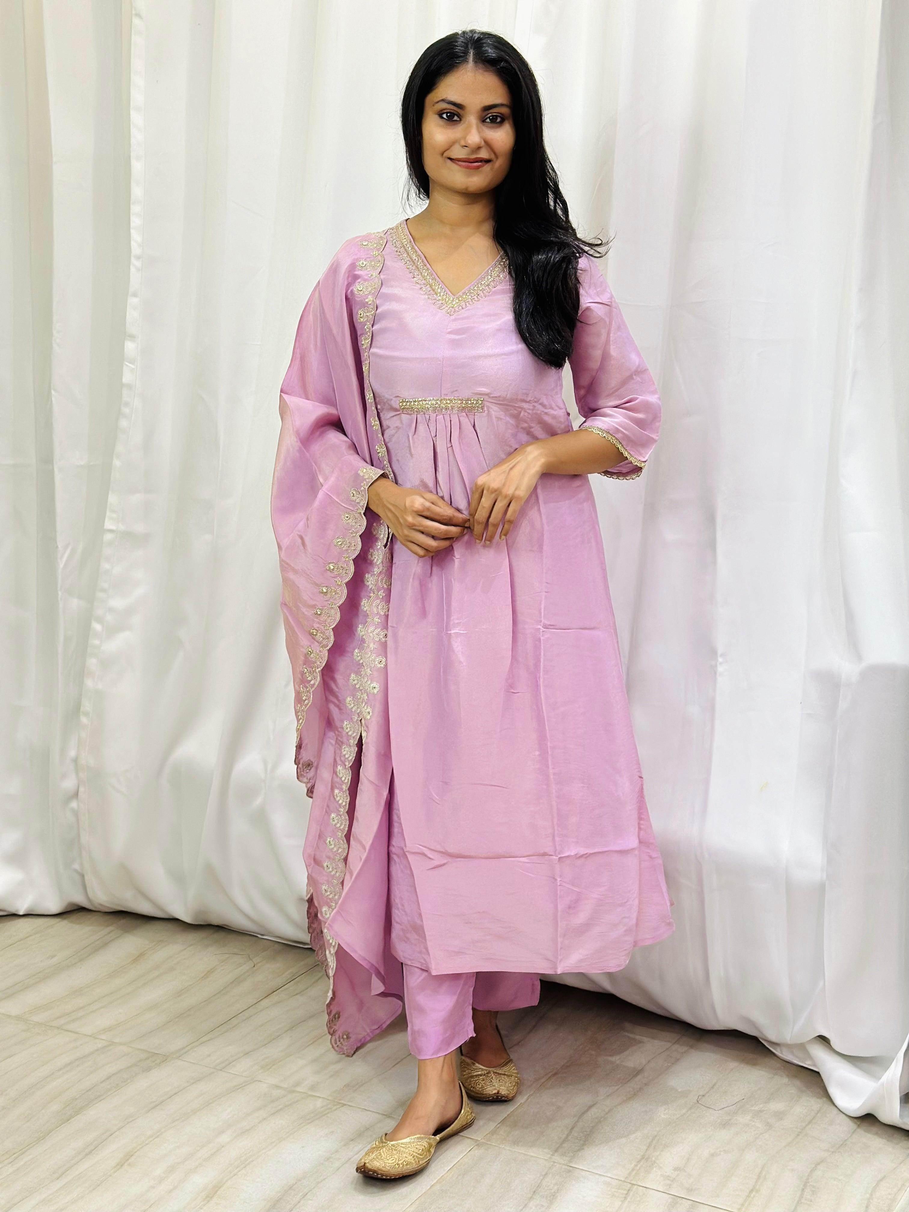 Viscose Shimmer Silk suit For Women