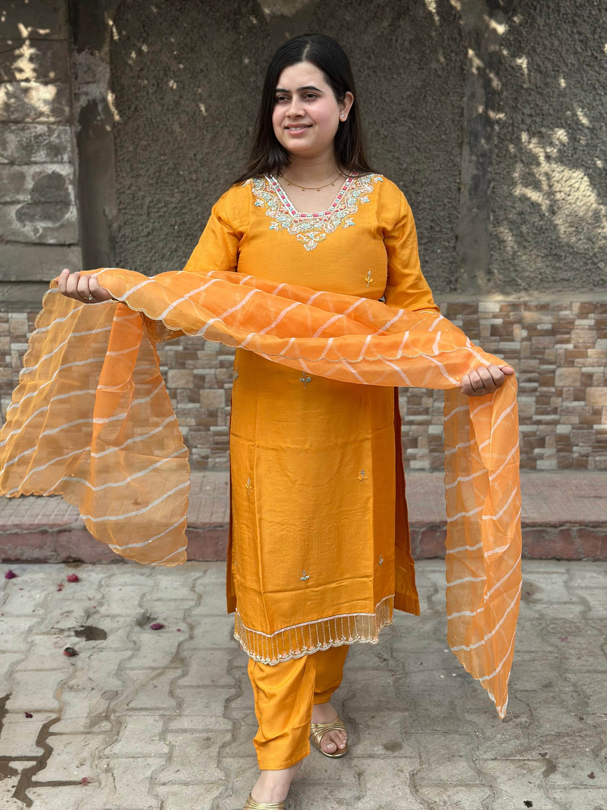 Modal Shimmer Silk Suit