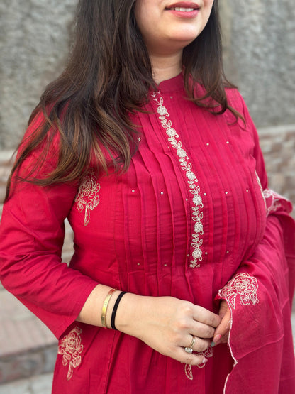 Premium Cotton kurta set for women with dupatta