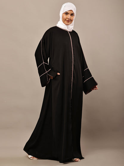 Noor Luxe Contrast Abaya