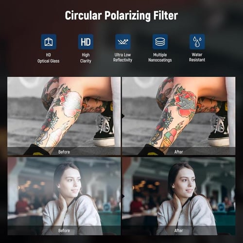 52mm Clip-0n CPL Phone CameraLens Filter Kit