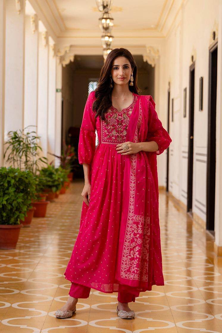 Premium Cotton Suit For Women Mul Peacock