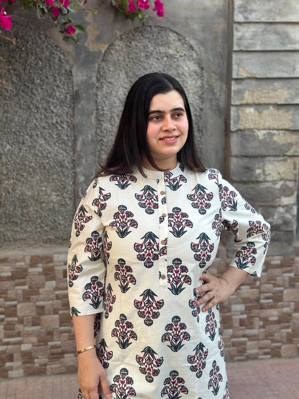 Ajrakh print cotton kurta set with pants