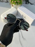 RB #2 METAL GOLD GREEN UV-400 SUNGLASSES