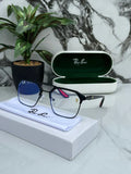 RB #7 METAL BLACK BLUE CUT SUNGLASSES