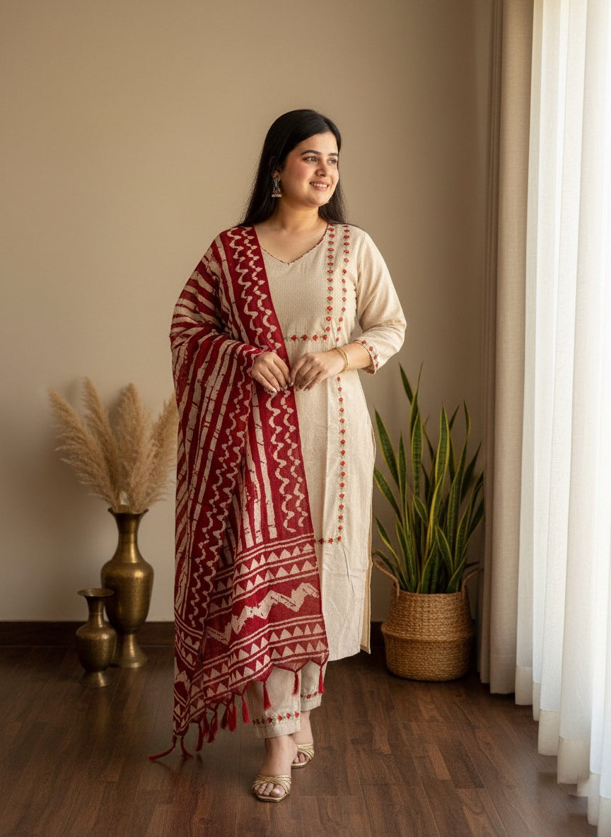 Chandrika cotton suit set
