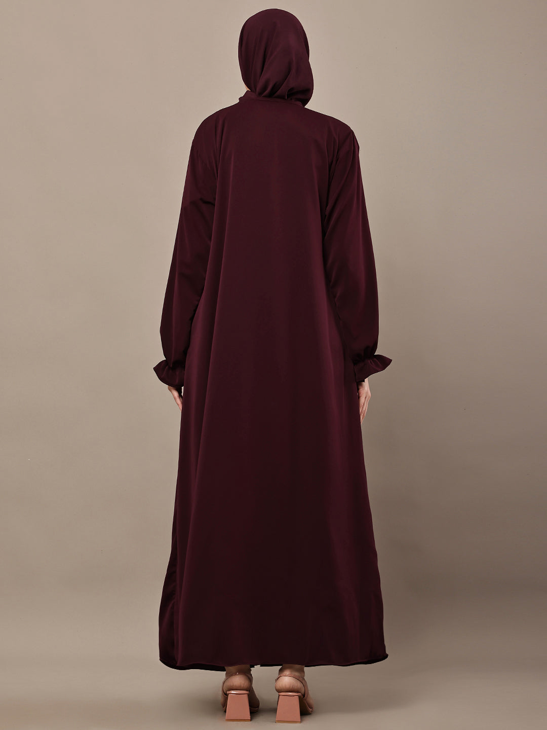 Hafsa Wine Flow Abaya