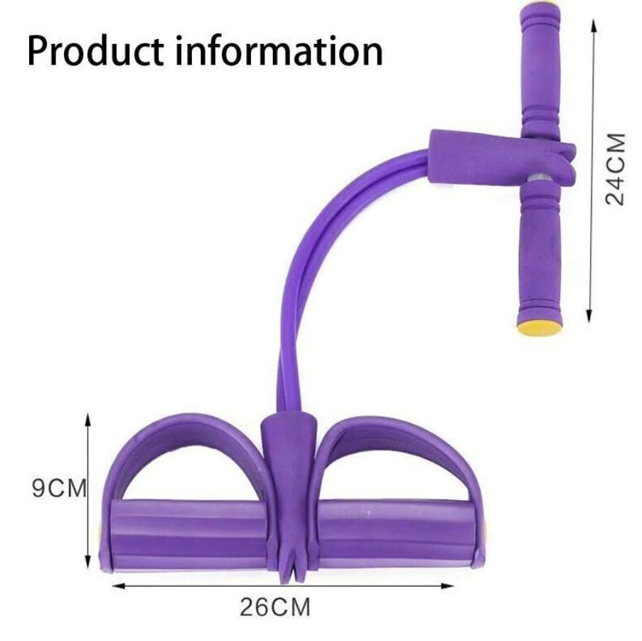 21 Fitness Resistance Bands-4 Tube Pedal Ankle Puller