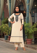 Cotton Kurta Set for Women Mehar Offwhite