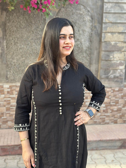 Cotton kurta set with pants