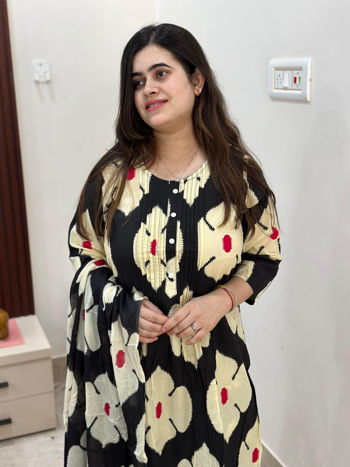 Floral Cotton Kurta Set for Women