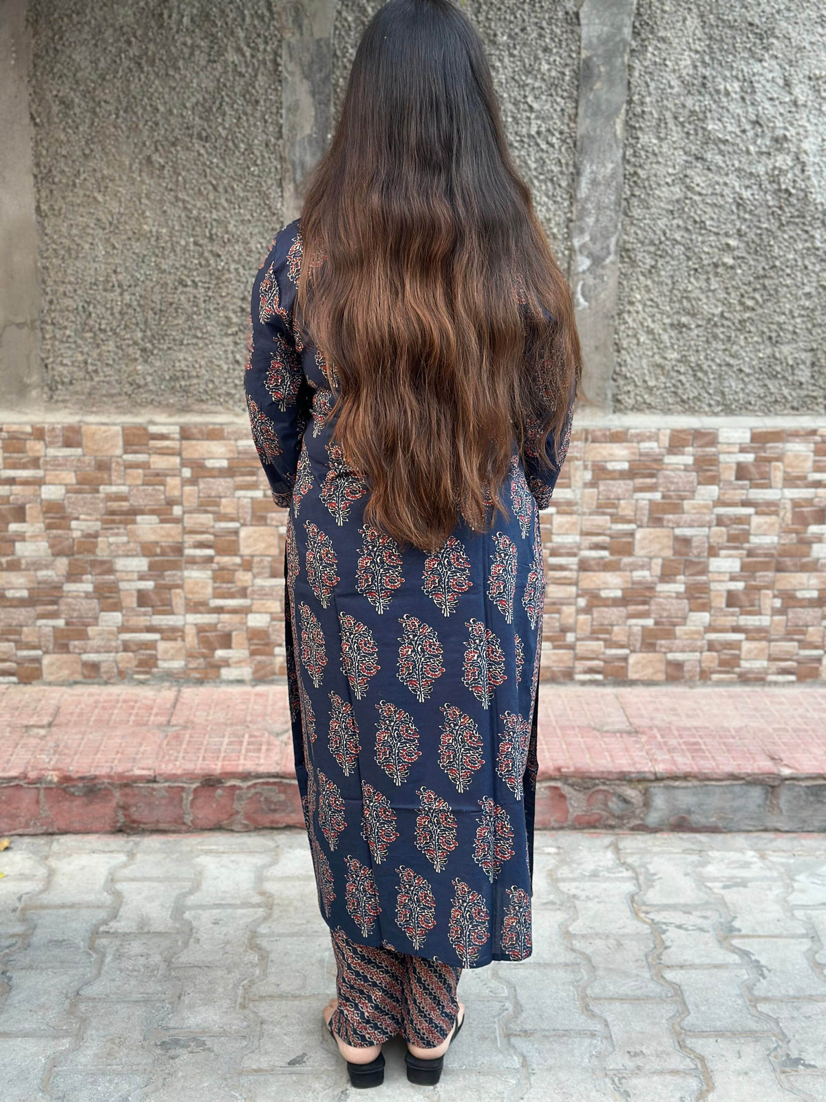 Ajrakh print kurta set with pants