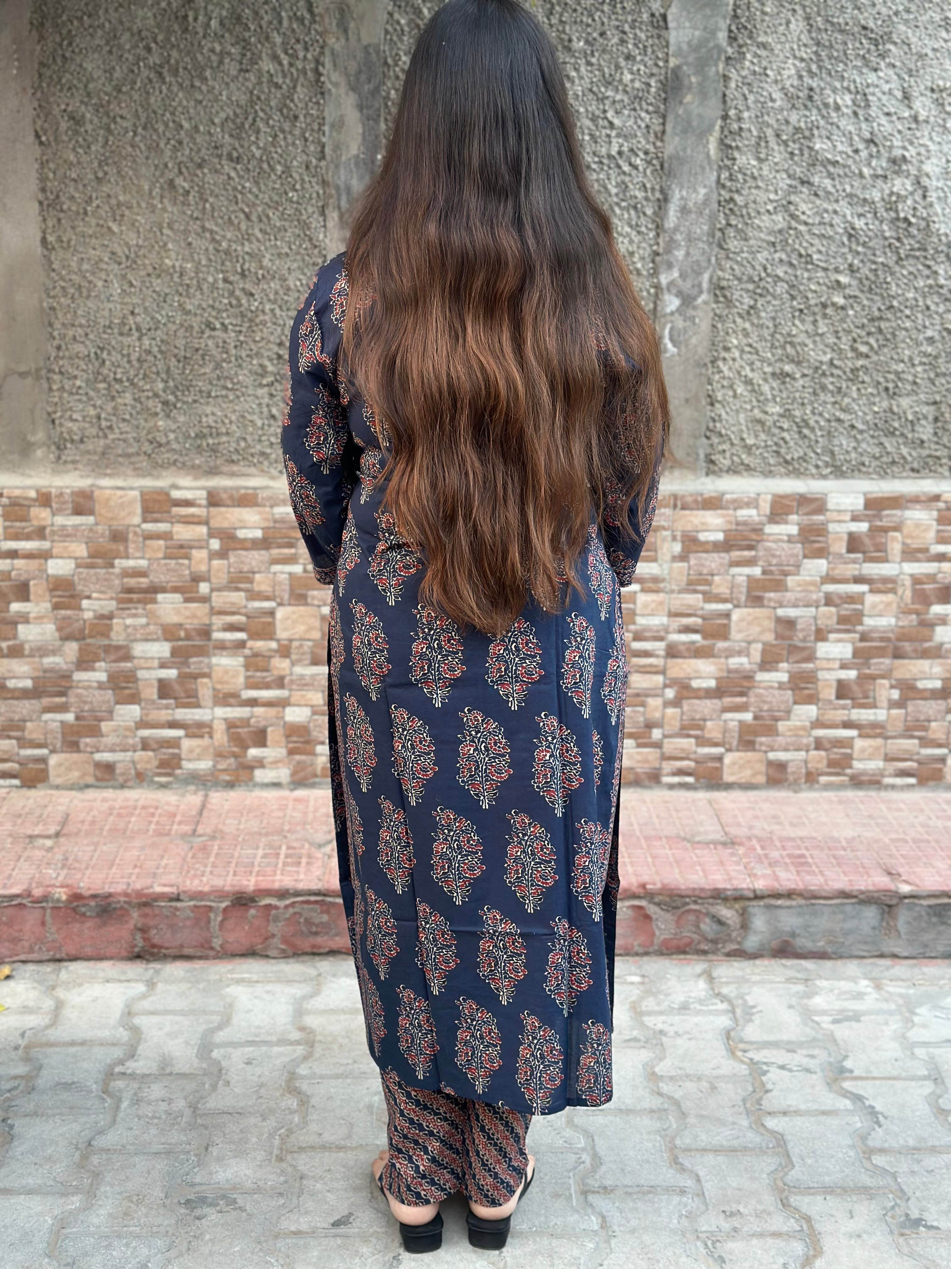 Ajrakh print kurta set with pants
