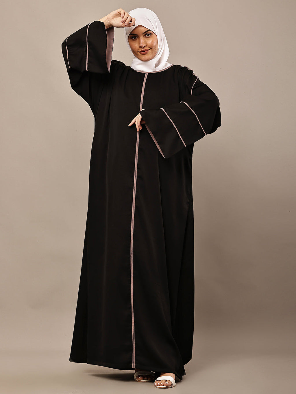 Noor Luxe Contrast Abaya