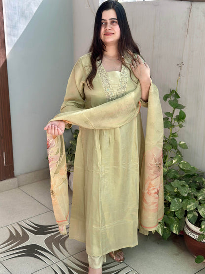 Modal Shimmer Silk Suit