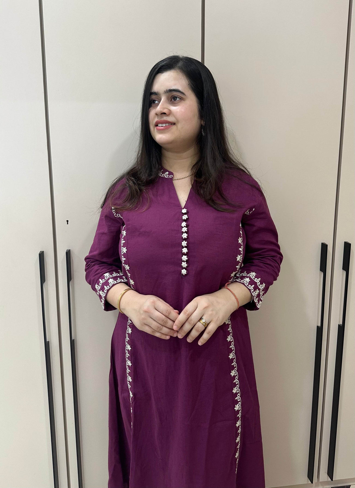 Cotton kurta set with pants