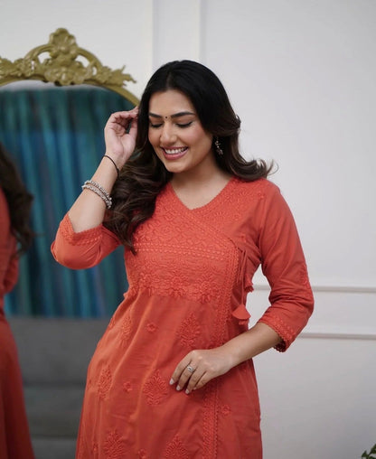 Cotton Chikankari kurta Set