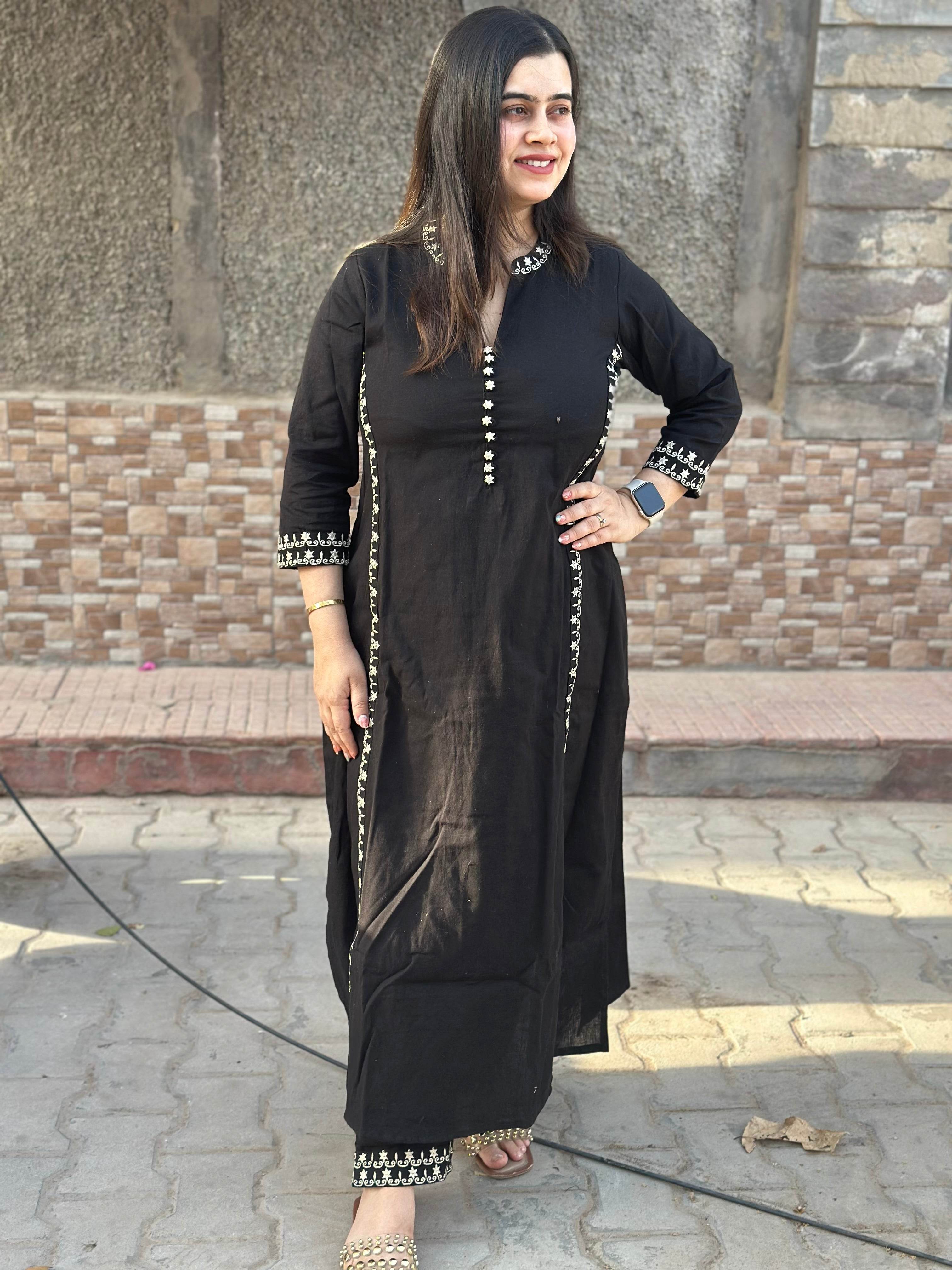 Cotton kurta set with pants