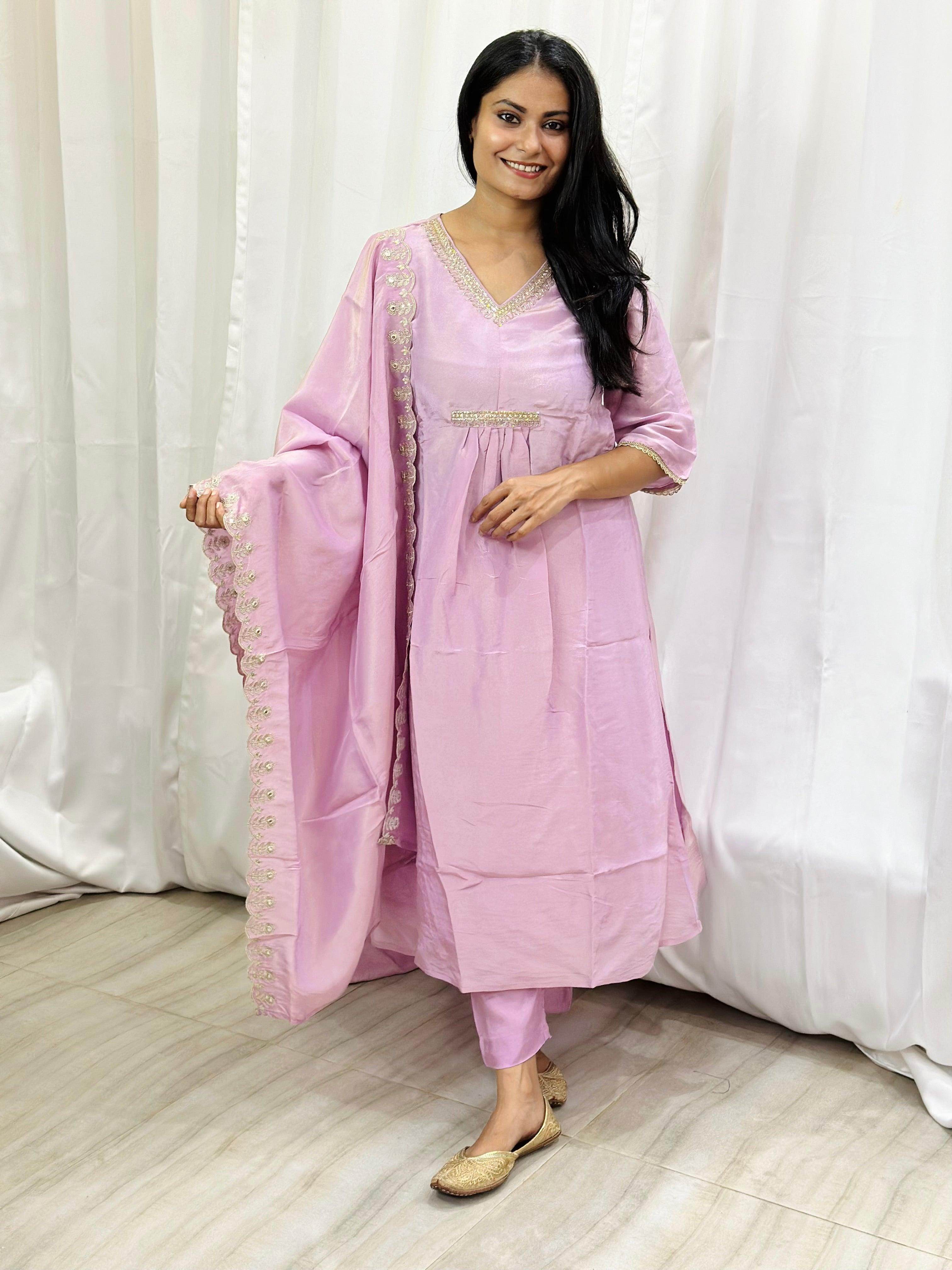 Viscose Shimmer Silk suit For Women