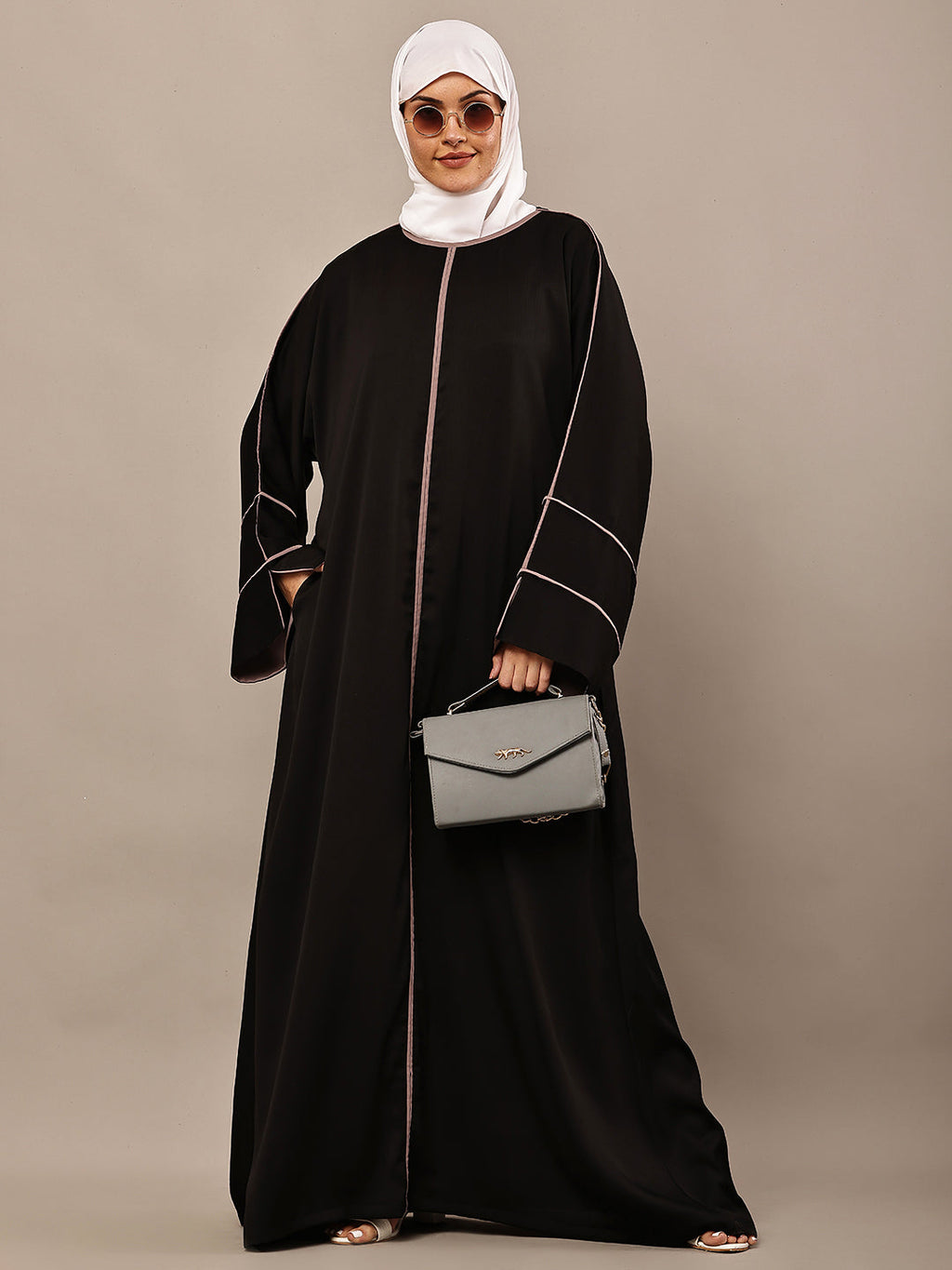 Noor Luxe Contrast Abaya