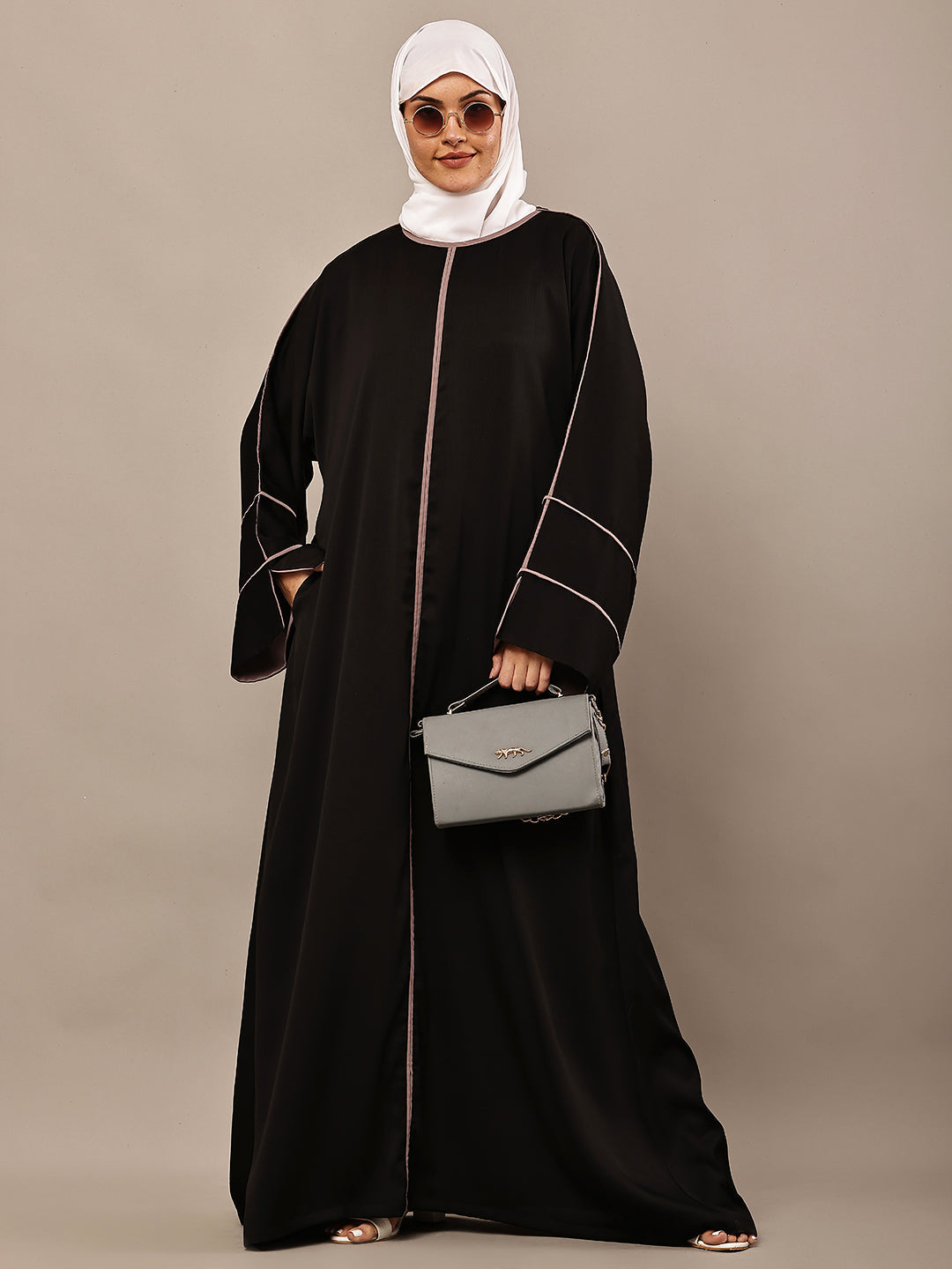 Noor Luxe Contrast Abaya