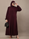 Hafsa Wine Flow Abaya