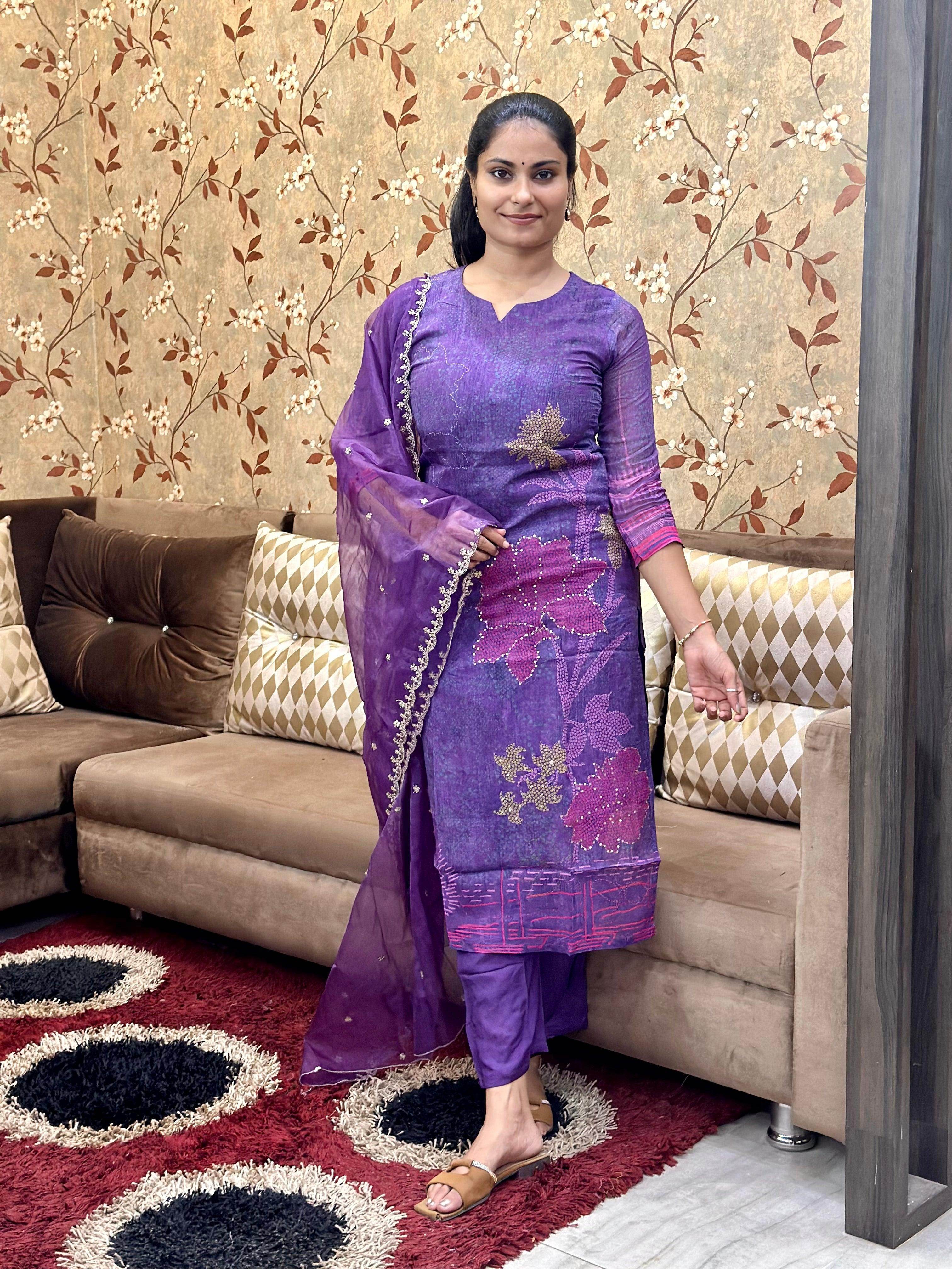 soft organza suit set