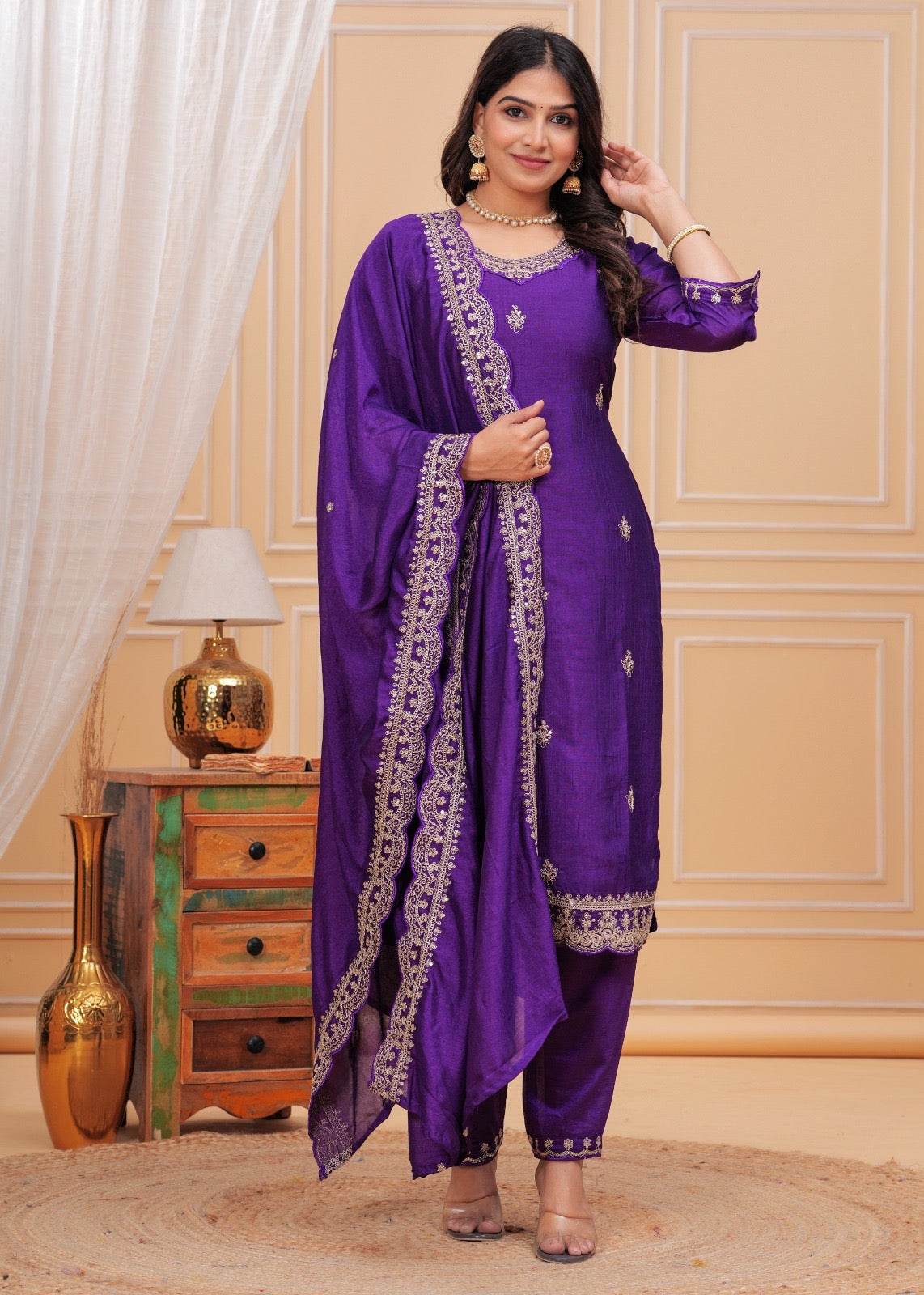 Maharani Dola Silk Suit