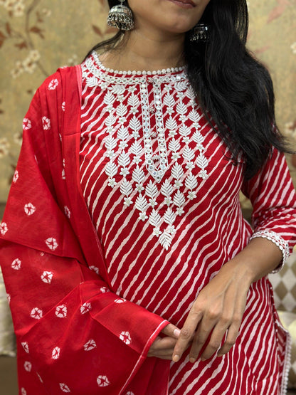 Premium Cotton Suit For Women RED