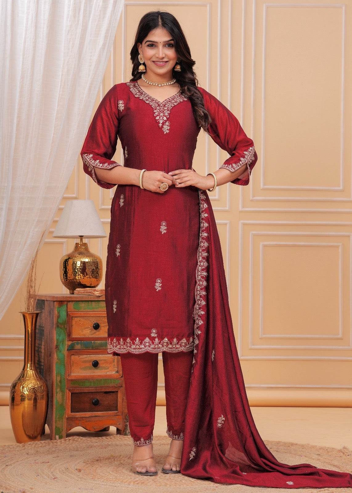 Maharani Dola Silk Suit