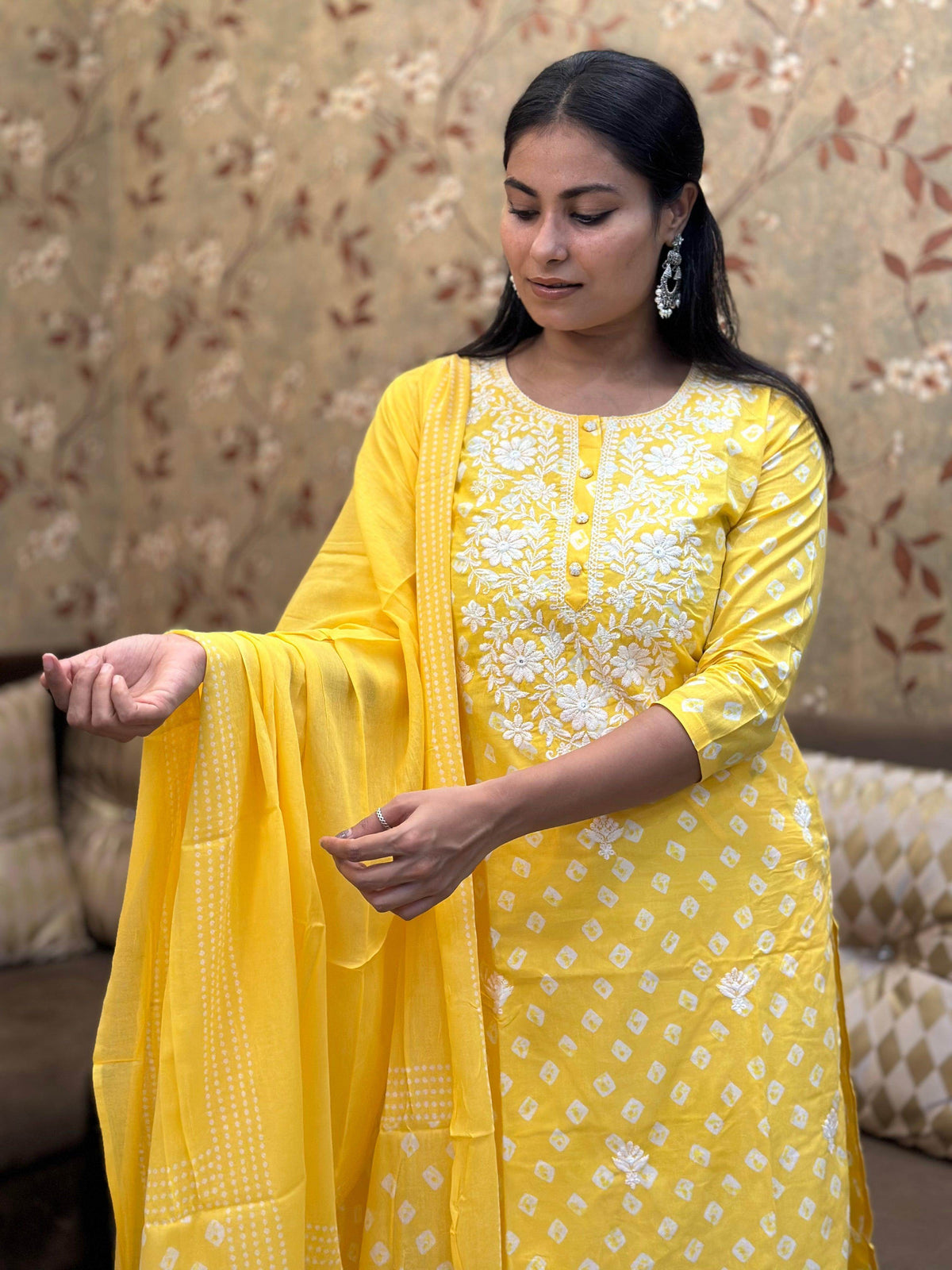 Premium Cotton Suit For Women YLW