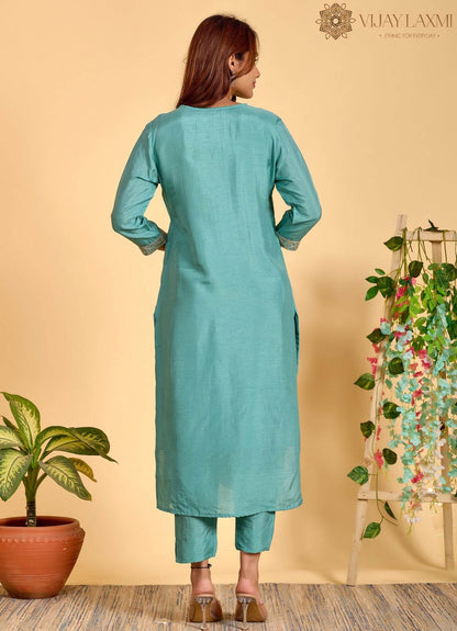 Modal Shimmer Silk Suit