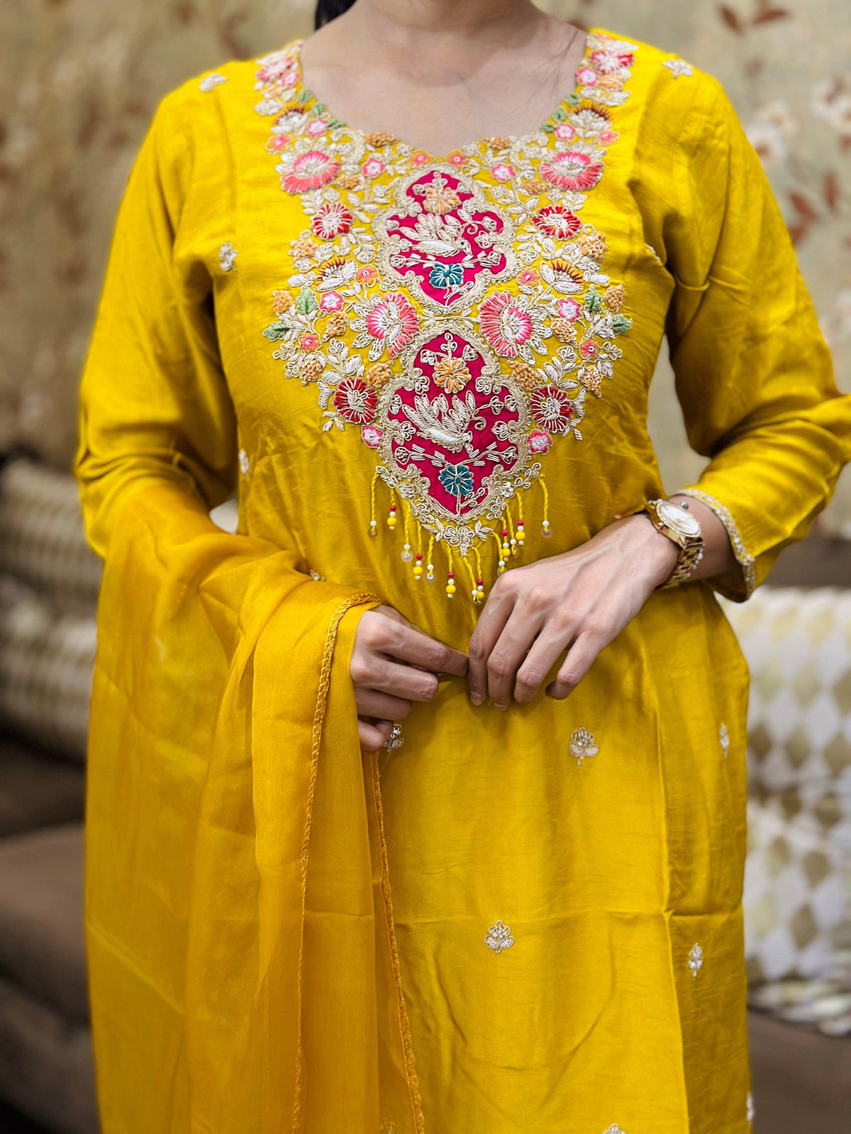 dola silk suit set