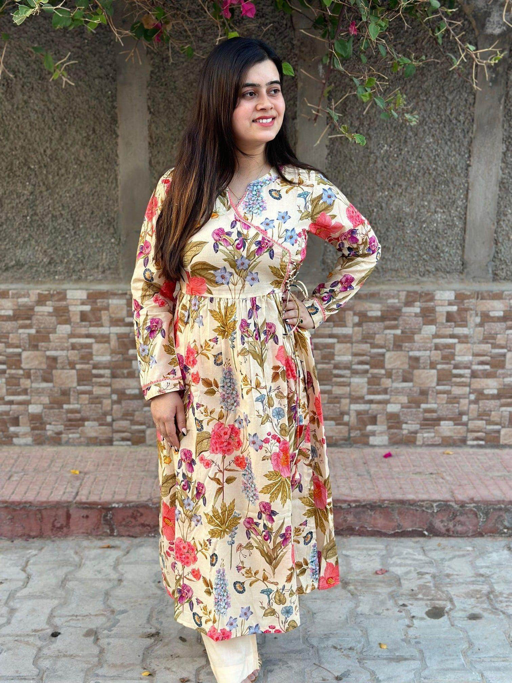 Angarkha cotton suit