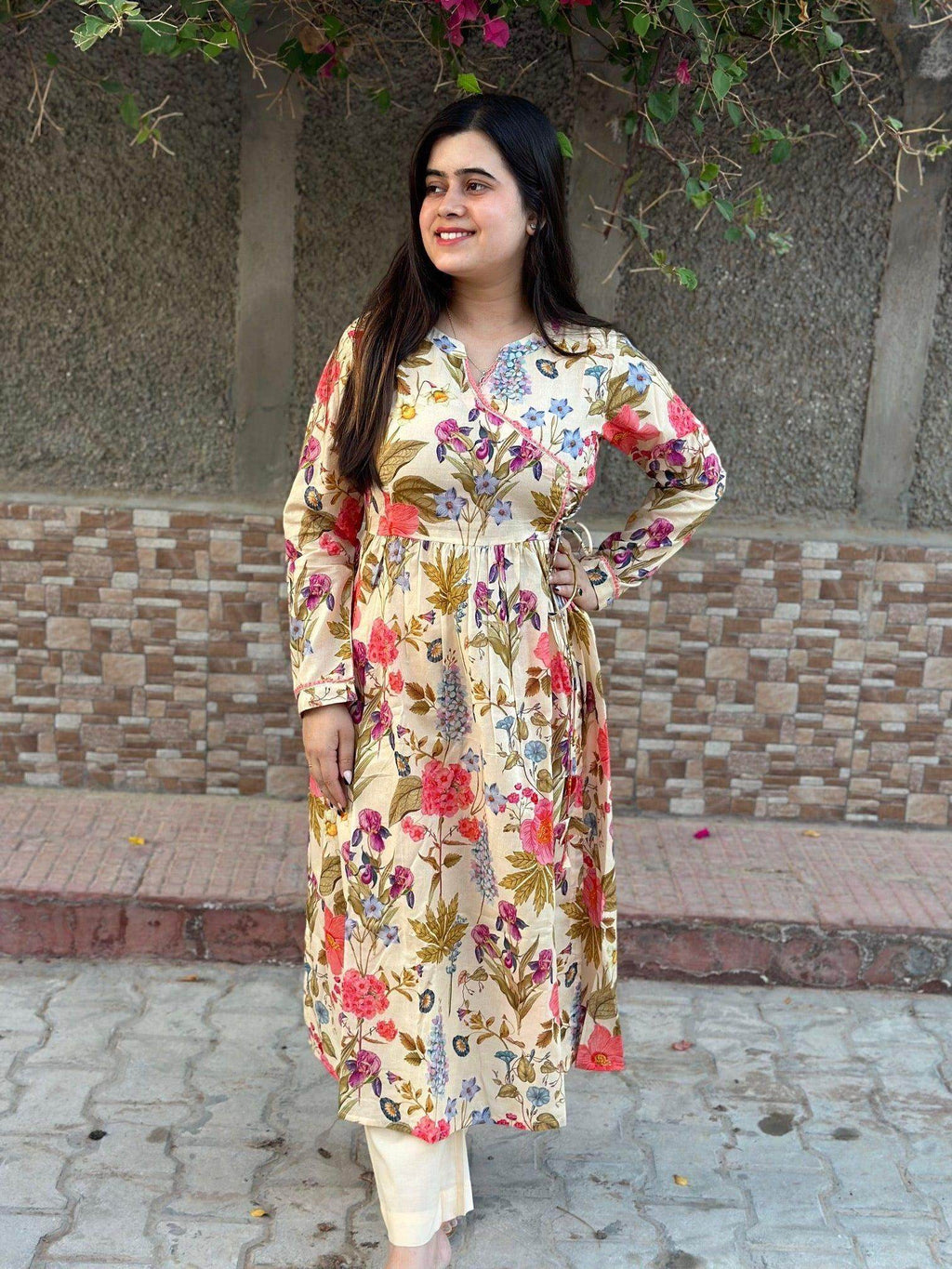 Angarkha cotton suit