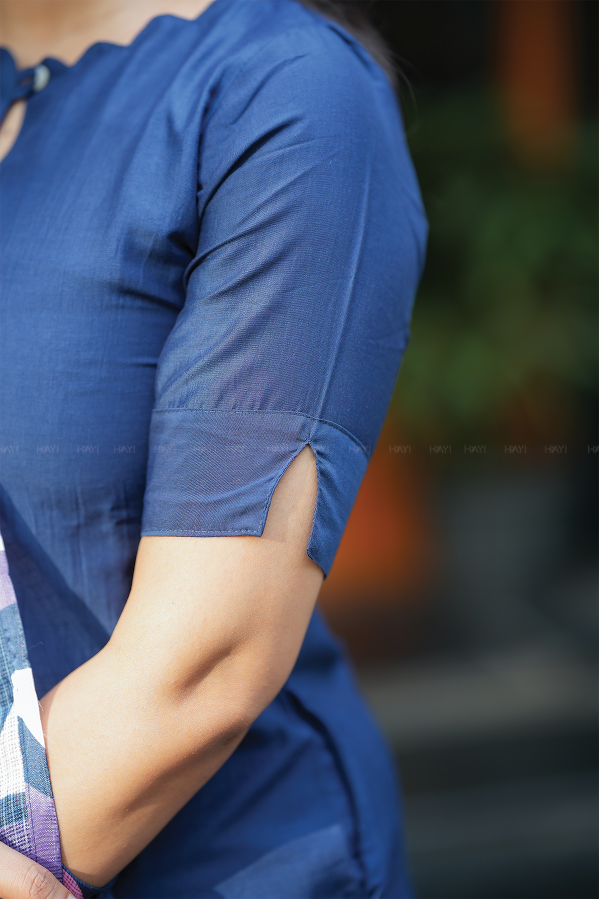 Blue Vibrant Petals printed 2 Piece Silk Blend Kurta with Dupatta