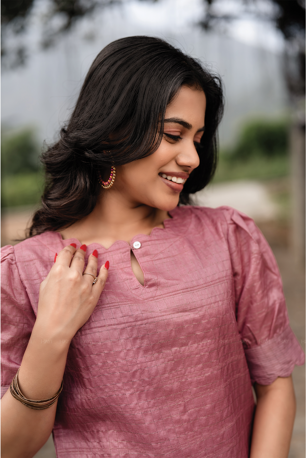 Radiance Mist Pink 3 Piece Tussar Silk Blend Printed Kurta with Pant & Dupatta