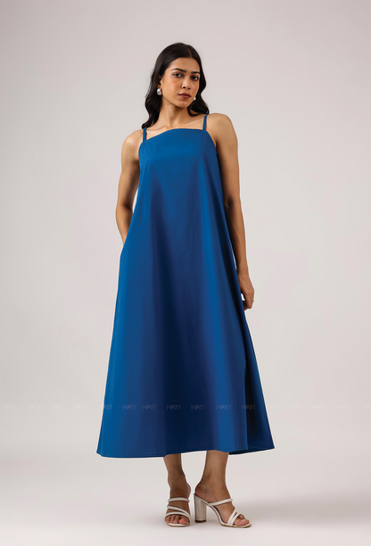 Ocean Eyes Blue Spaghetti Dress
