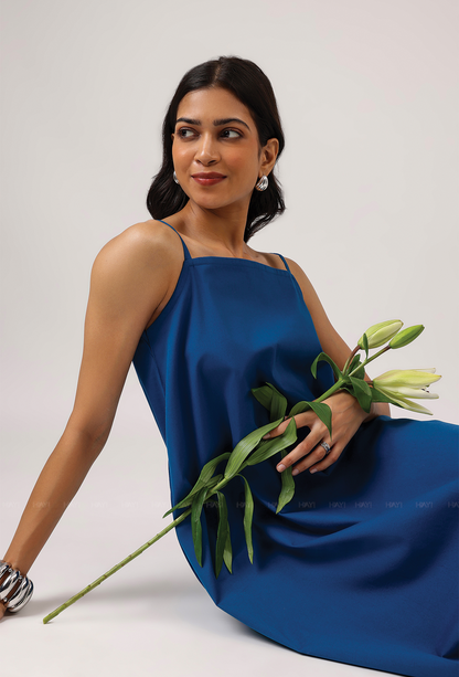 Ocean Eyes Blue Spaghetti Dress