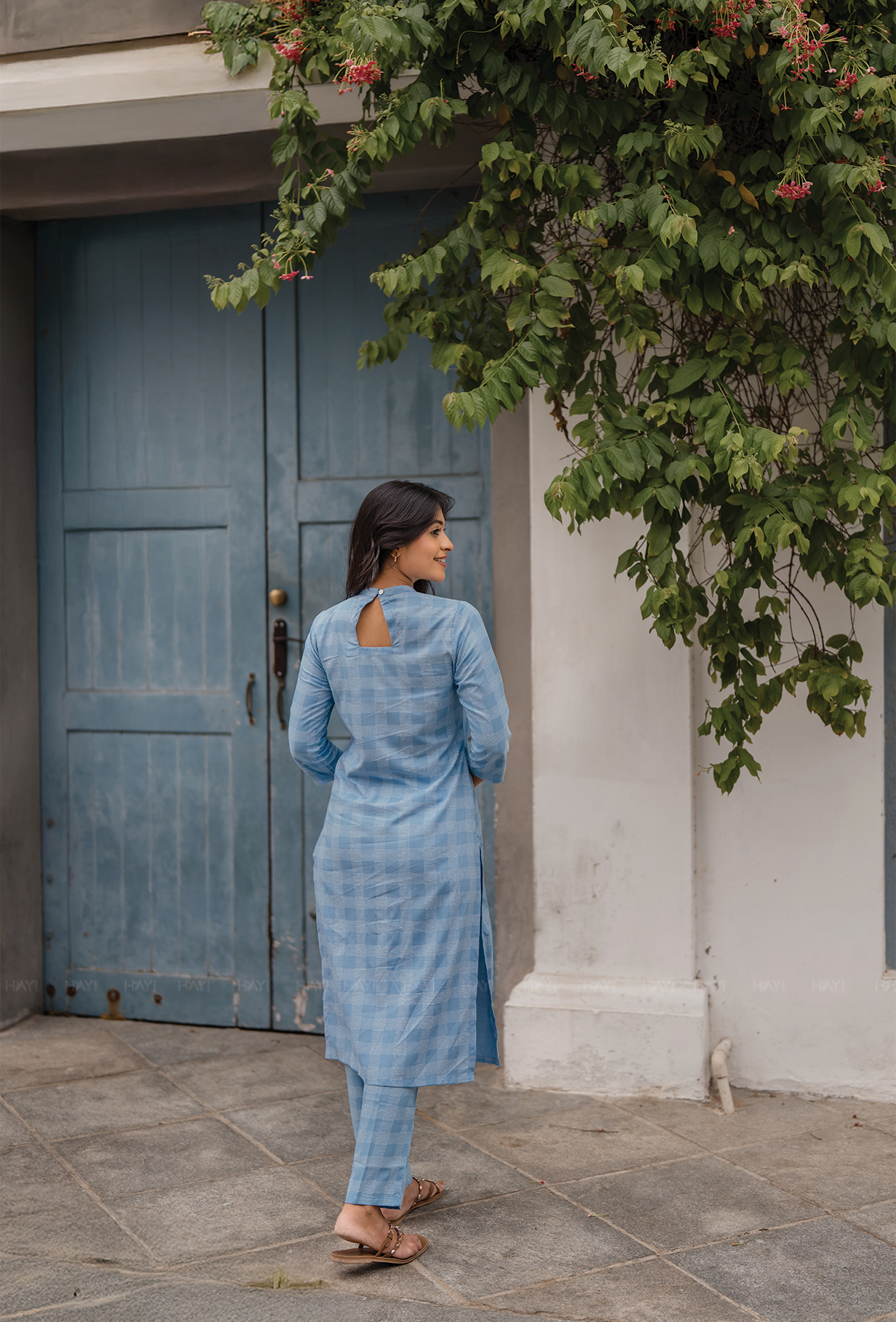 Untamed Blue with Nomadic Spirit printed Viscose Co-ords