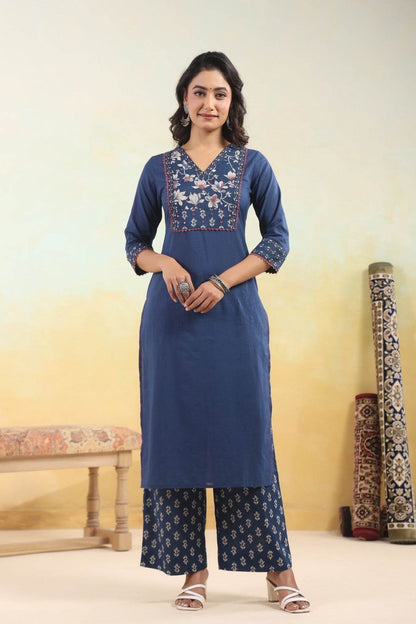 Ajrakh Printed Cotton Suit For Women
