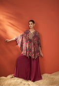Pure crepe kaftan dress for Women