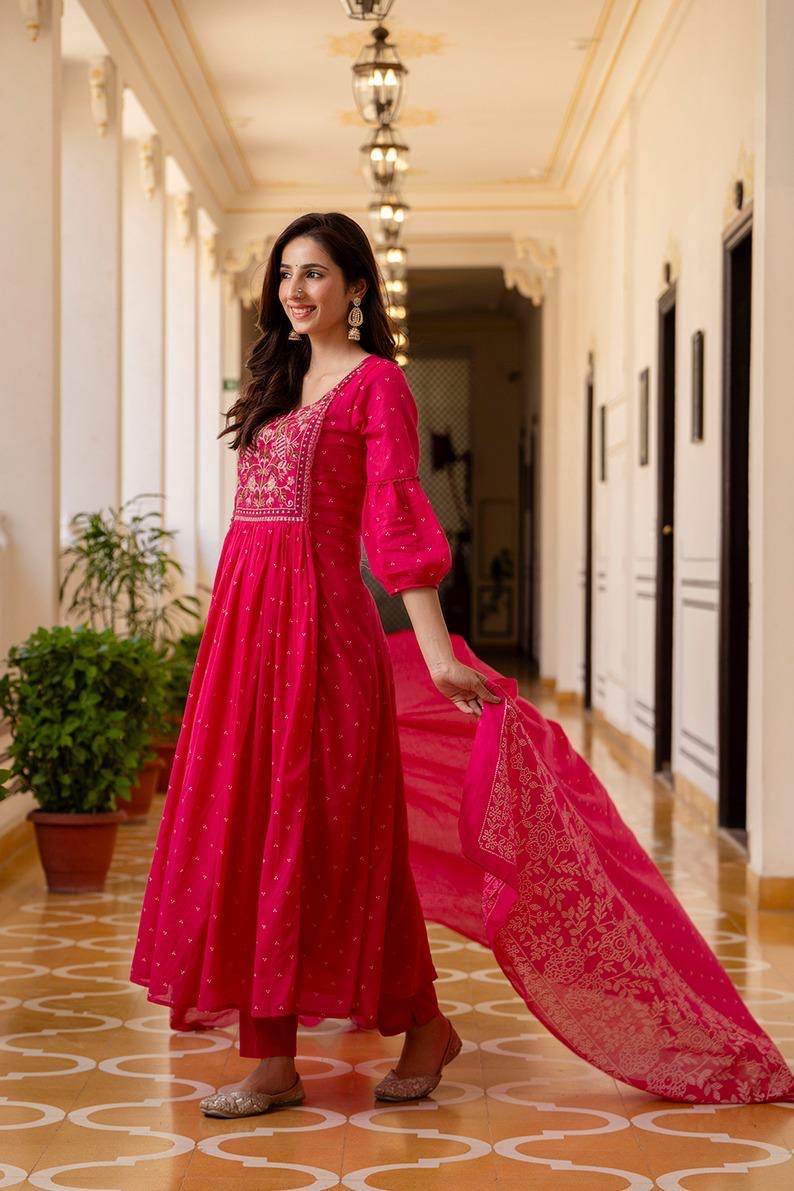 Premium Cotton Suit For Women Mul Peacock