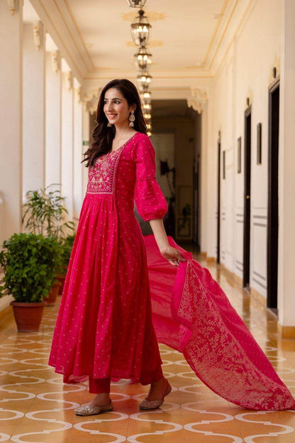 Premium Cotton Suit For Women Mul Peacock
